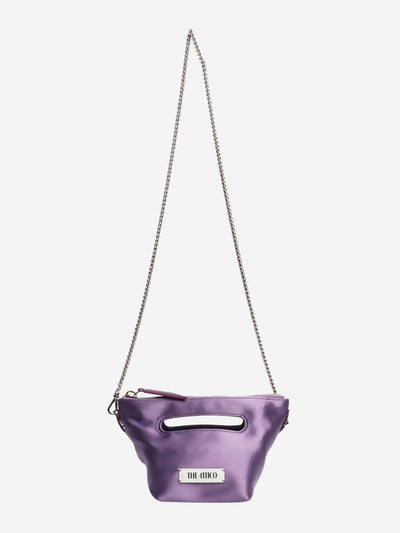 Purple satin cross-body bag Cross-body Bags Attico 
