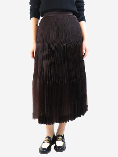 Brown pleated midi skirt - size S Skirts Issey Miyake 