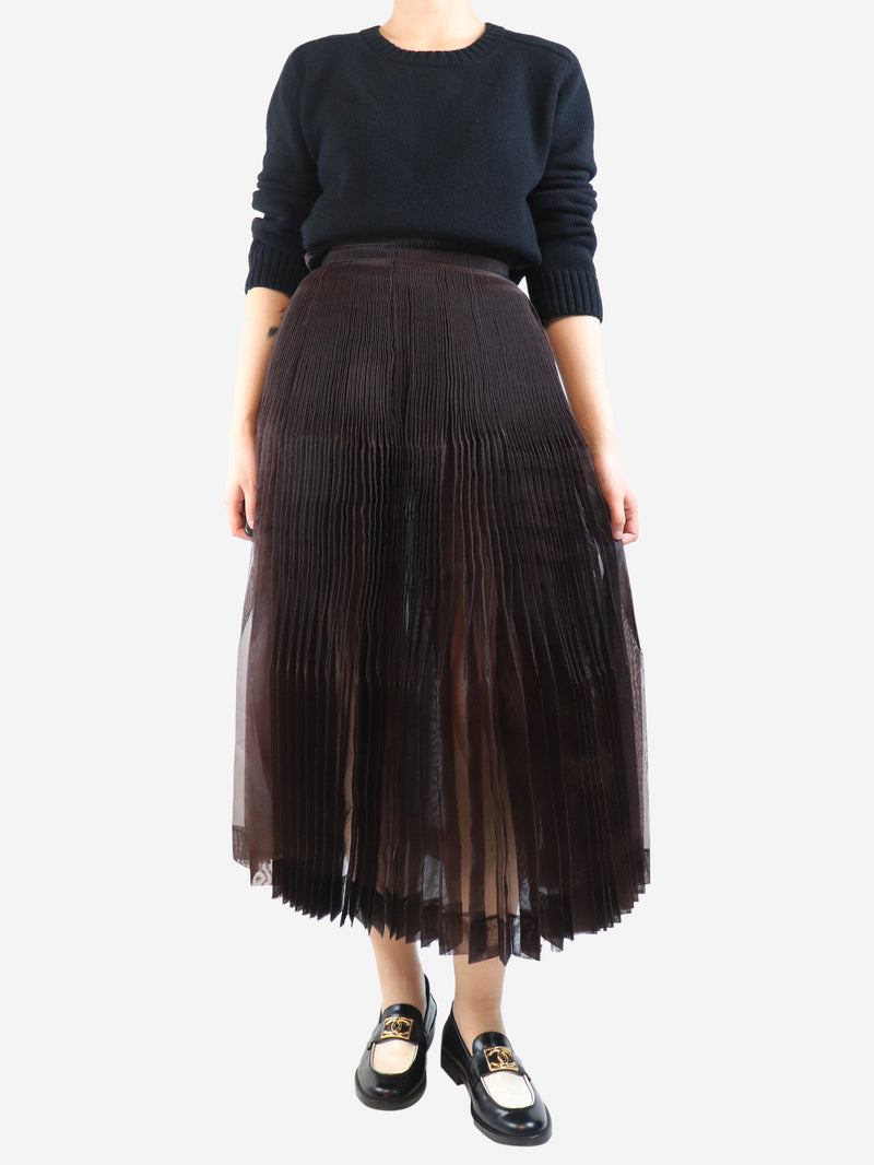 Brown pleated midi skirt - size S Skirts Issey Miyake 
