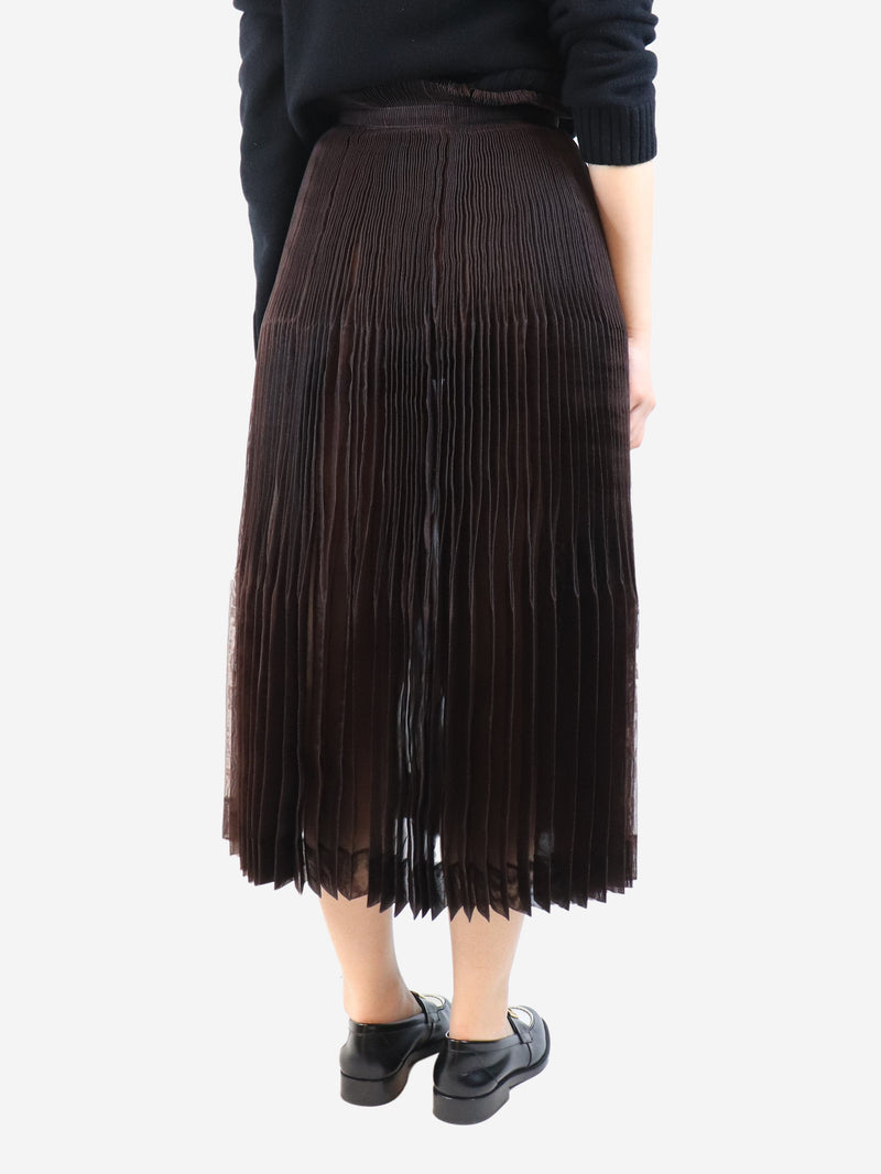 Brown pleated midi skirt - size S Skirts Issey Miyake 