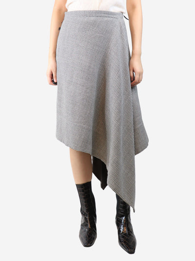 Brown houndstooth midi skirt - size UK 12 Skirts Joseph 