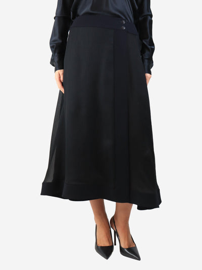Black chiffon midi skirt - size UK 12 Skirts Chanel 