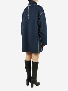 MM6 Maison Margiela Blue sparkly oversized jumper - size S