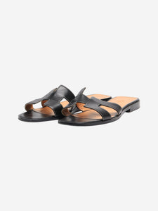 Hermes Black Oran sandals - size EU 40