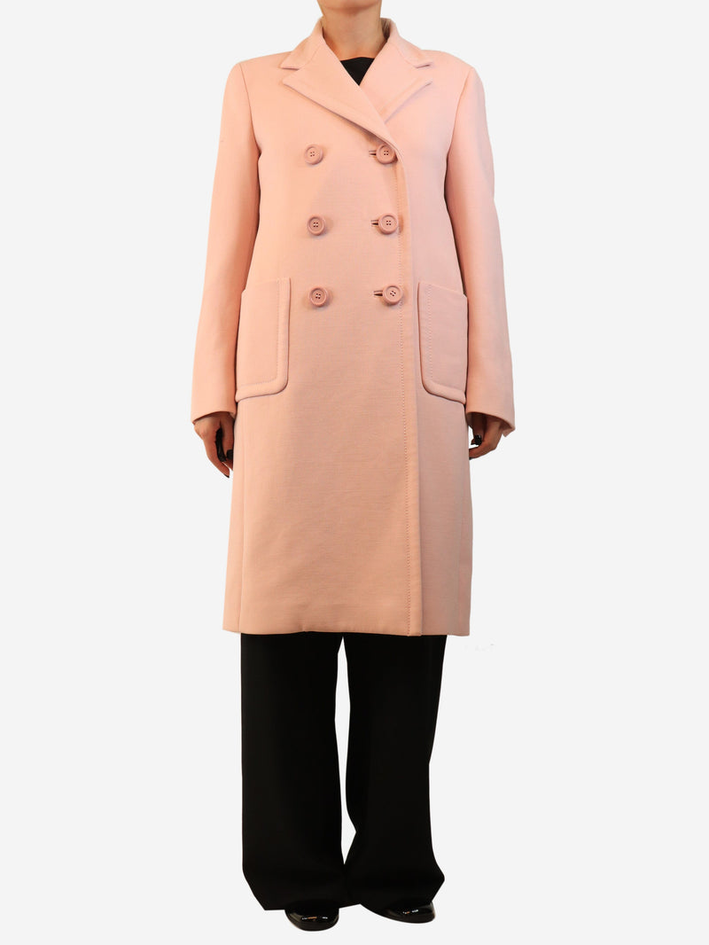 Pink double-breasted coat - size UK 10 Coats & Jackets Prada 