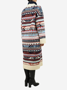 J.won Cream fairisle long cardigan - size S