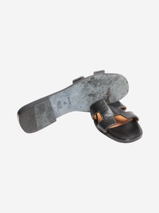 Hermes Black Oran sandals - size EU 40