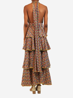 Purple floral printed frill dress - size XS Dresses Gul Hurgel 