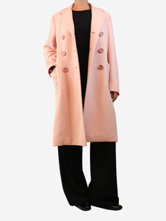 Pink double-breasted coat - size UK 10 Coats & Jackets Prada 