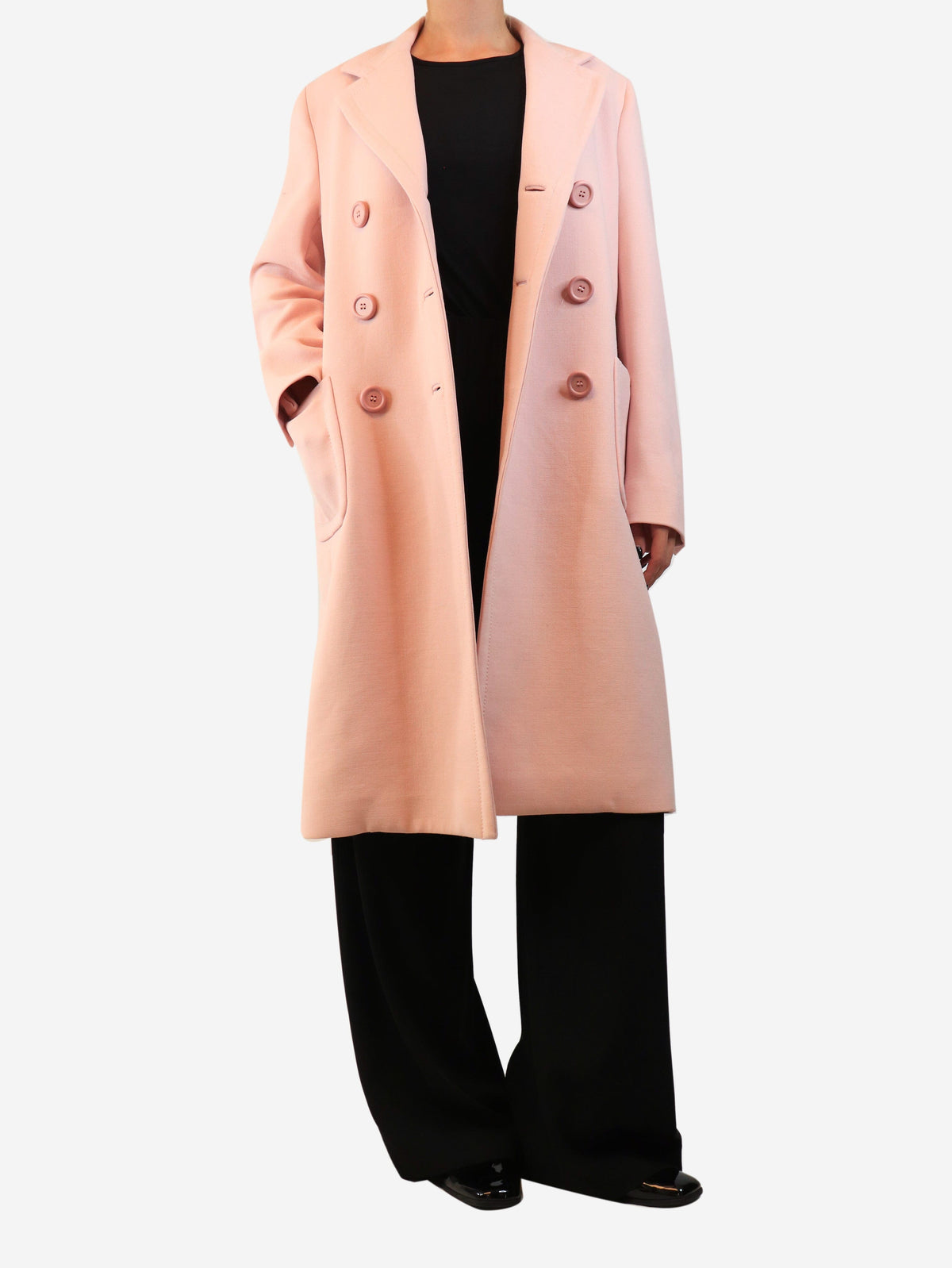 Pink double-breasted coat - size UK 10 Coats & Jackets Prada 