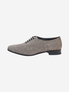 Gold glittery lace-up shoes - size EU 38.5 Flat Shoes Saint Laurent 