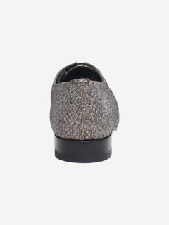 Gold glittery lace-up shoes - size EU 38.5 Flat Shoes Saint Laurent 