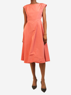 Pink sleeveless long dress - size UK 6