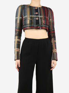 Chanel Multicolour tweed cropped jacket - size UK 10