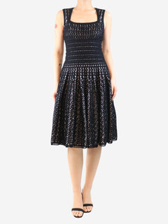 Black double-layered knit dress - size UK 14 Dresses Alaia 