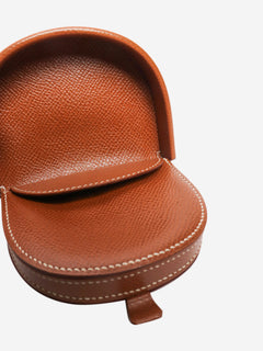 Brown leather coin pouch Wallets, Purses & Small Leather Goods Hermes 