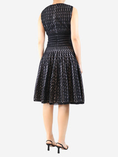 Black double-layered knit dress - size UK 14 Dresses Alaia 