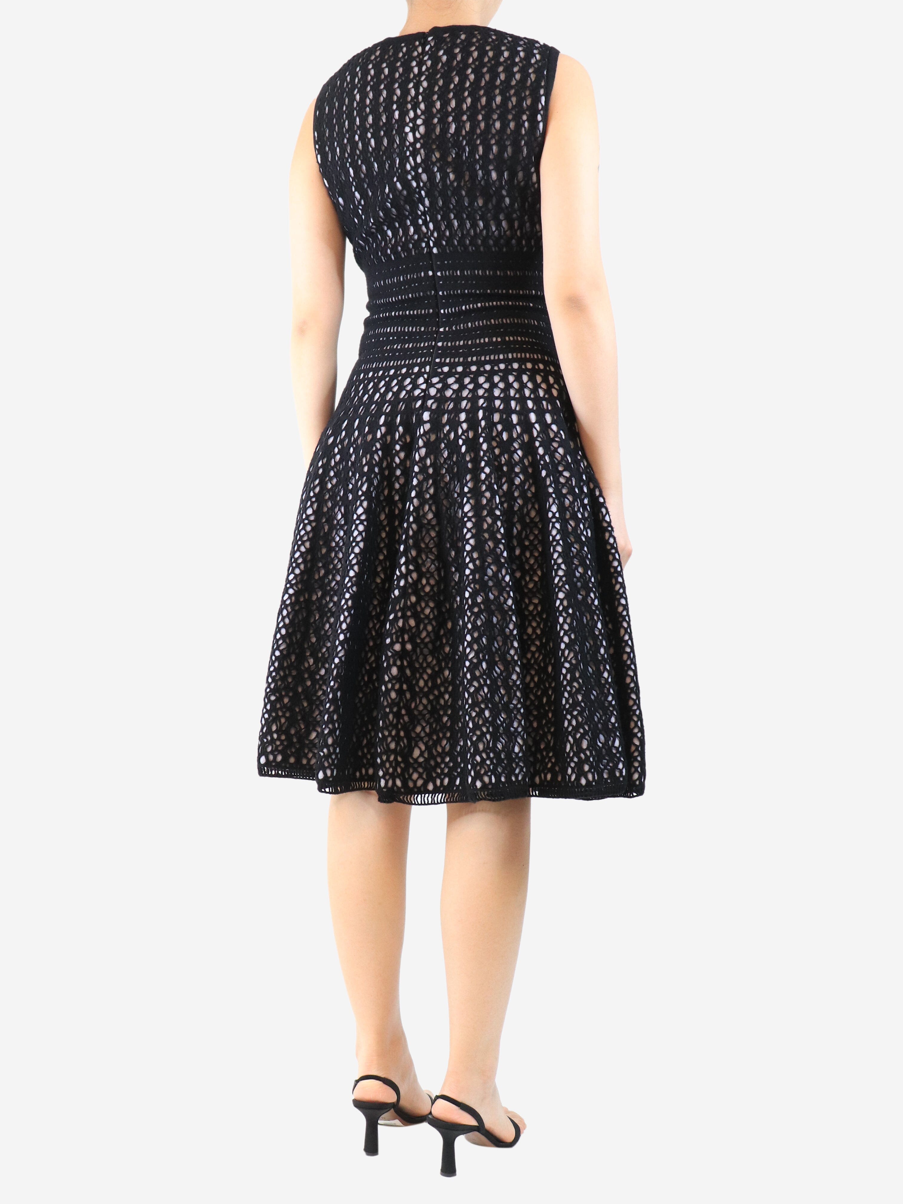 Black double-layered knit dress - size UK 14 Dresses Alaia 