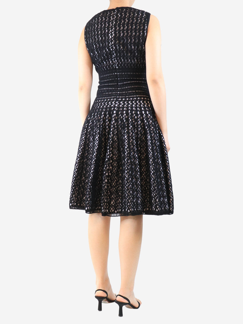 Black double-layered knit dress - size UK 14 Dresses Alaia 