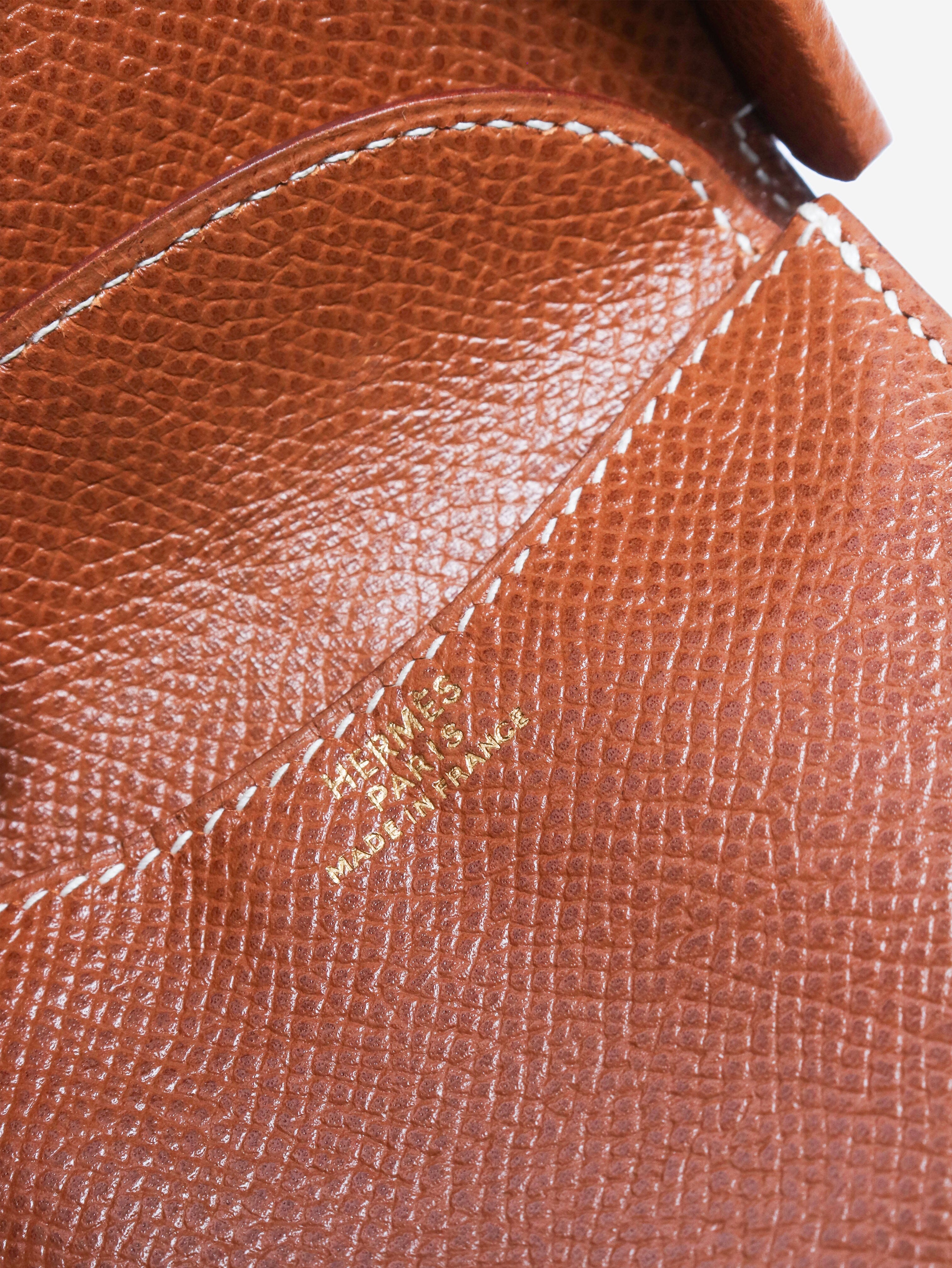 Brown leather coin pouch Wallets, Purses & Small Leather Goods Hermes 
