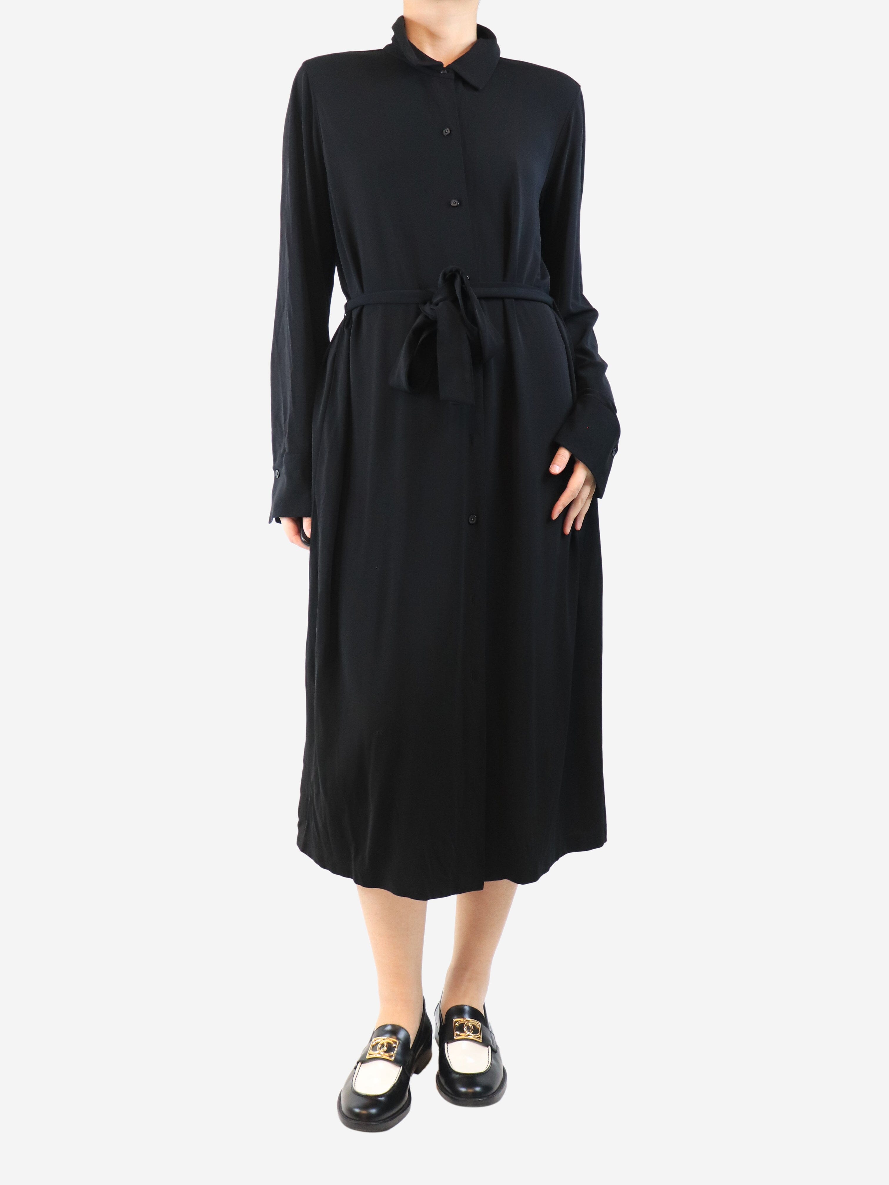 Black belted shirt dress - size L Dresses Lafayette 148 