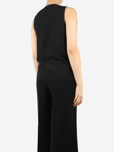 Diane Von Furstenberg Black bejewelled silk top - size S