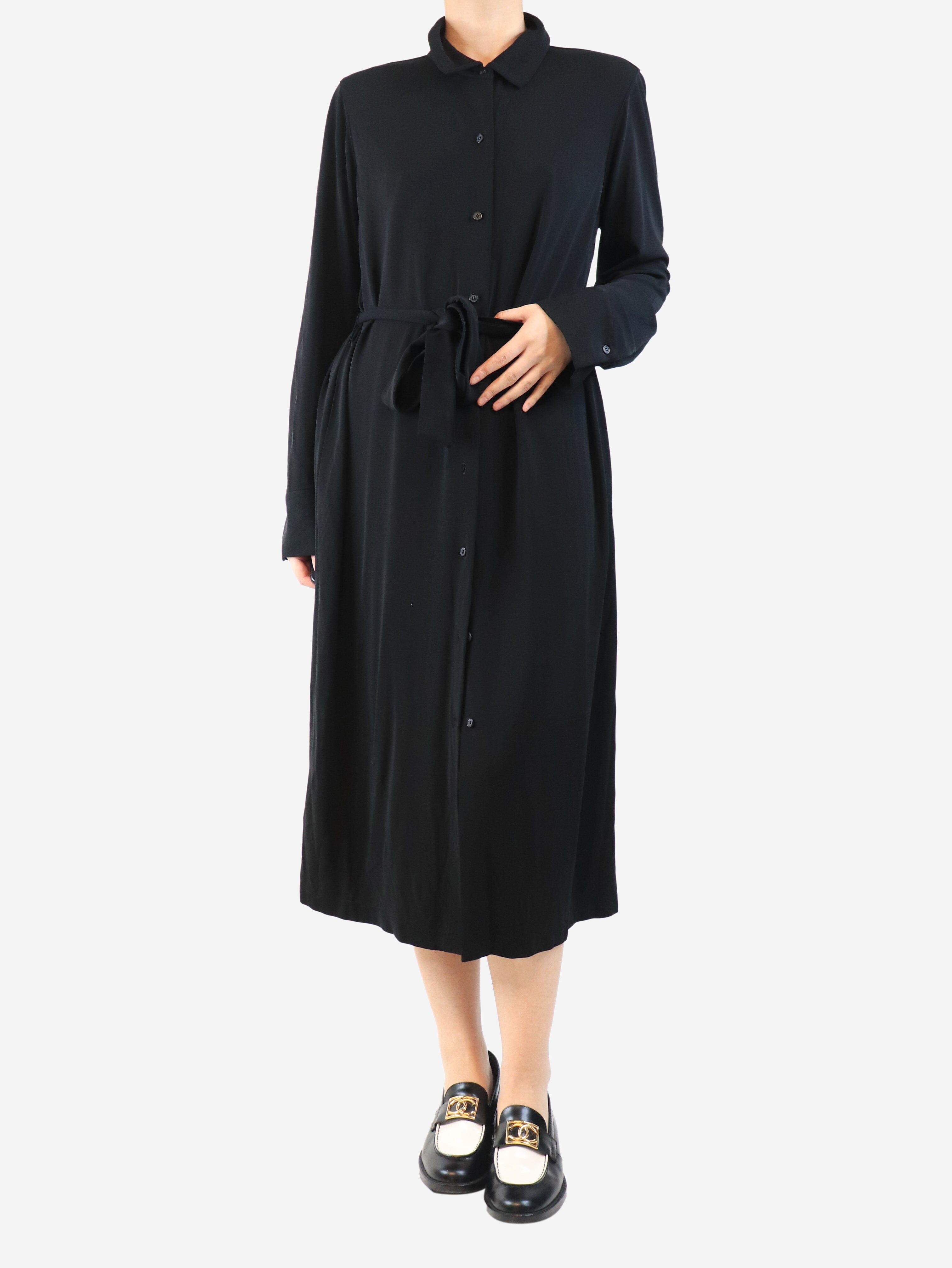 Black belted shirt dress - size L Dresses Lafayette 148 