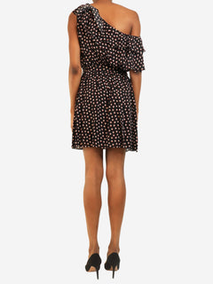 Black one-shoulder star printed mini dress - size UK 10 Dresses Saint Laurent 