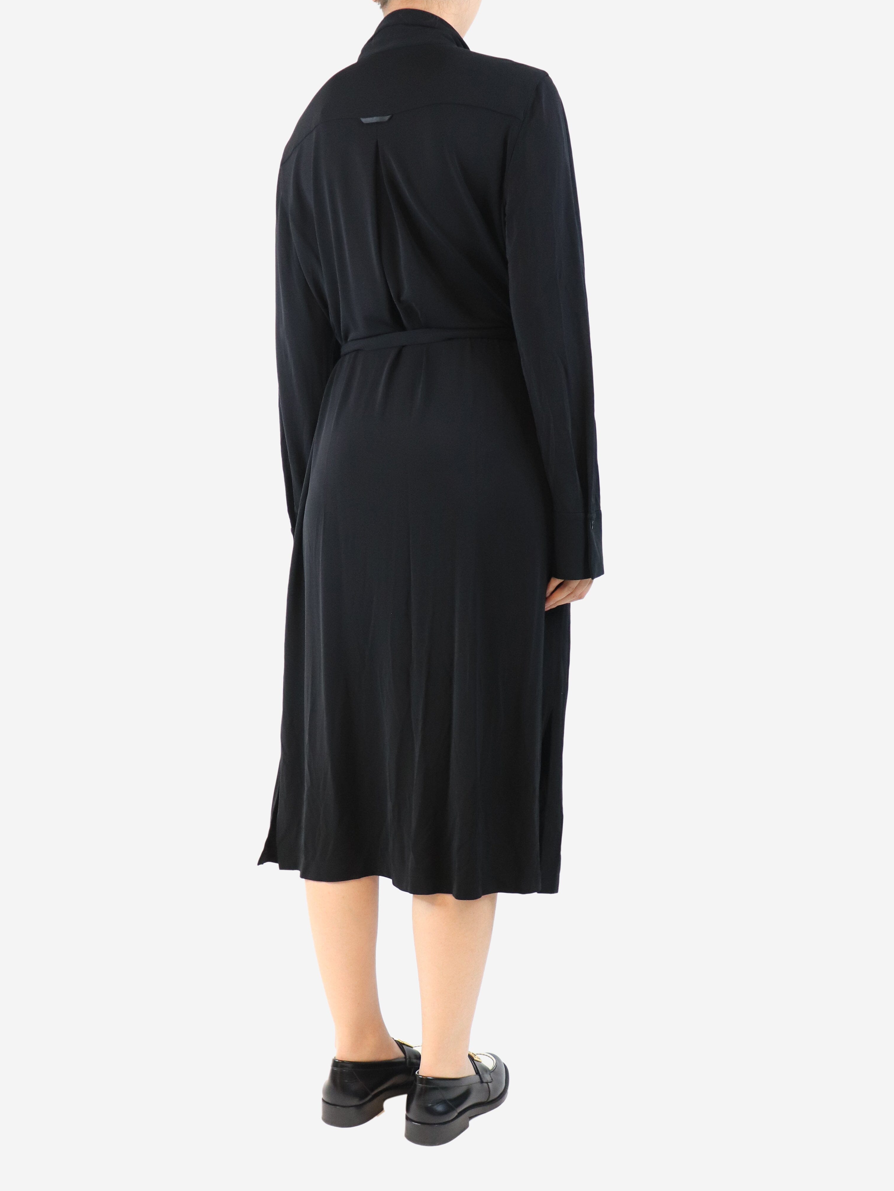 Black belted shirt dress - size L Dresses Lafayette 148 