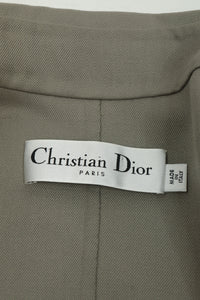 Christian Dior Taupe double-breasted wool jacket - size UK 10