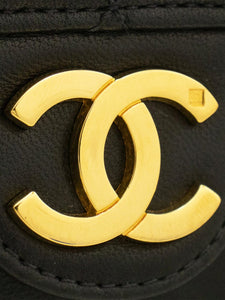 Chanel Black vintage 1996 lambskin shoulder bag