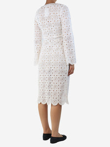 Rotate White Kwamie crochet robe - size S