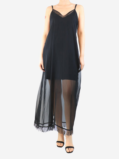 Black 20 Pearls beach cover-up dress - One size Beachwear Oseree 