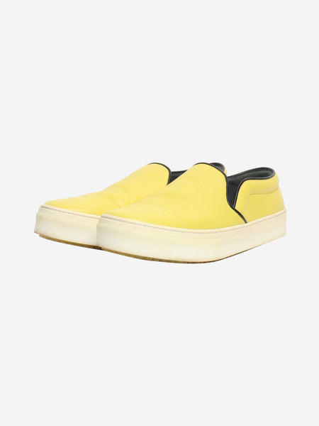 Yellow leather slip on trainers - size EU 38 (UK 5) alternate image