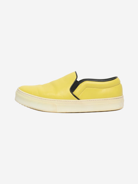 Yellow leather slip on trainers - size EU 38 (UK 5) product image