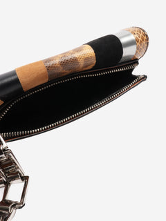 Brown striped exotic leather clutch Cross-body Bags Proenza Schouler 