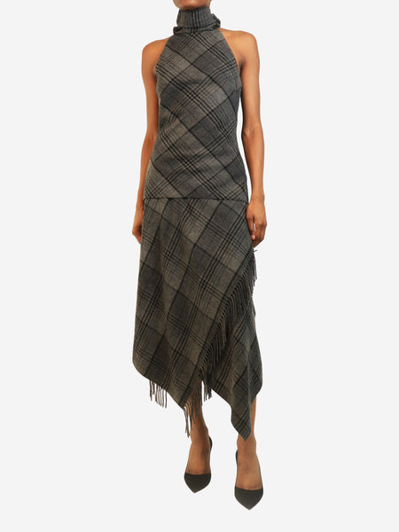 Grey plaid top and skirt set - size UK 4 product image