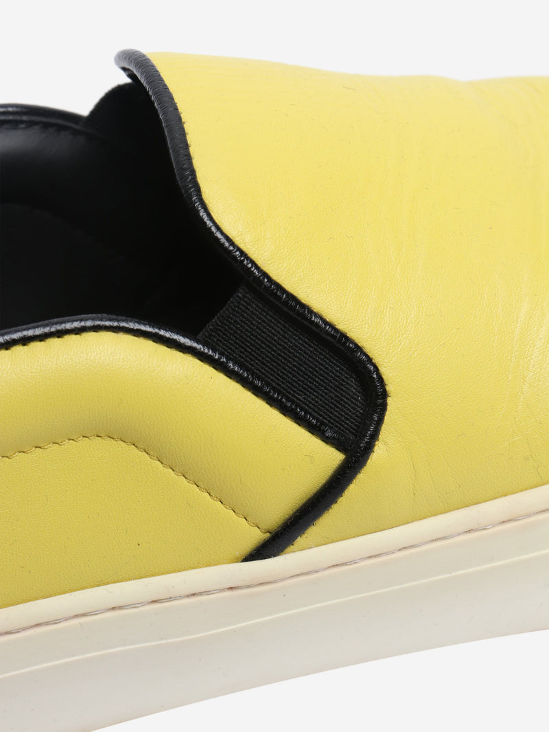 Yellow leather slip on trainers - size EU 38 (UK 5) Trainers Celine 