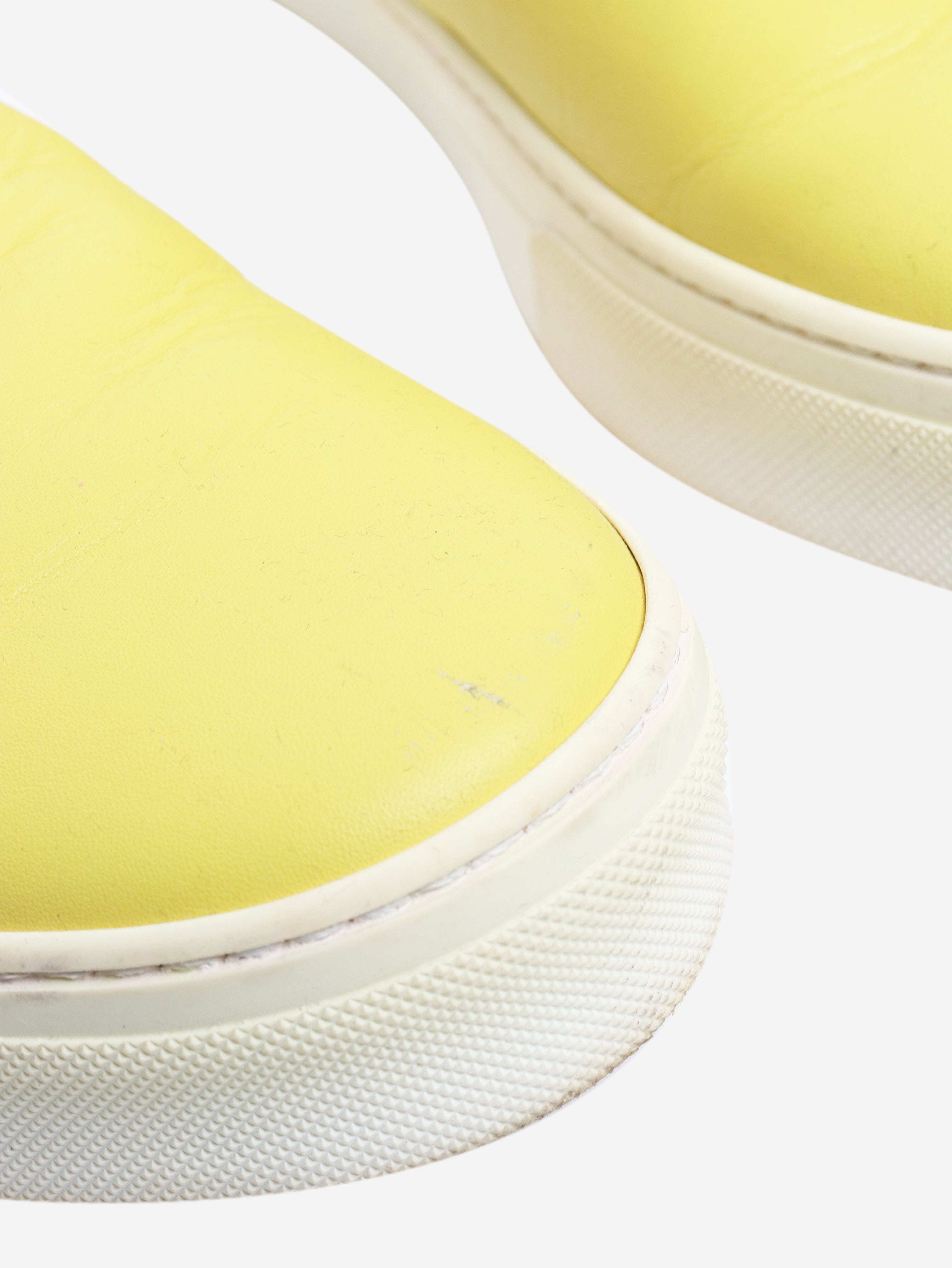 Yellow leather slip on trainers - size EU 38 (UK 5) Trainers Celine 