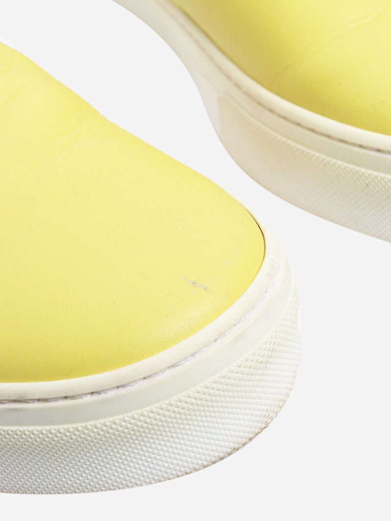 Yellow leather slip on trainers - size EU 38 (UK 5) Trainers Celine 