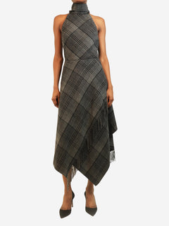 Grey plaid top and skirt set - size UK 4