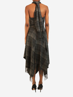Grey plaid top and skirt set - size UK 4