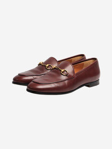 Gucci Burgundy Horsebit leather loafers - size EU 37
