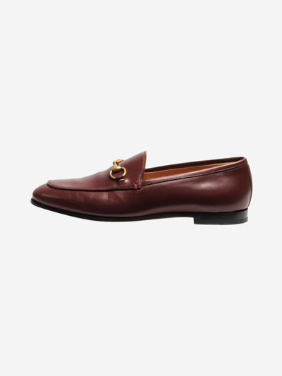 Burgundy Horsebit leather loafers - size EU 37 Flat Shoes Gucci 