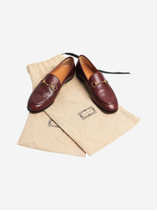 Gucci Burgundy Horsebit leather loafers - size EU 37