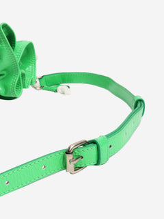 Acid green patent leather toggle bucket bag Cross-body Bags Courreges 