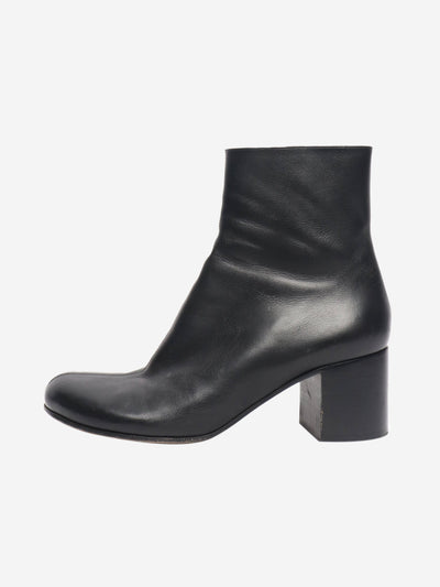 Black leather round toe ankle boots - size EU 40 (UK 7) Boots Loewe 