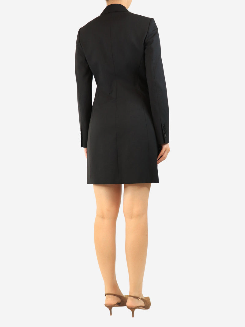 Black double-breasted long wool blazer - size UK 10 Coats & Jackets Theory 