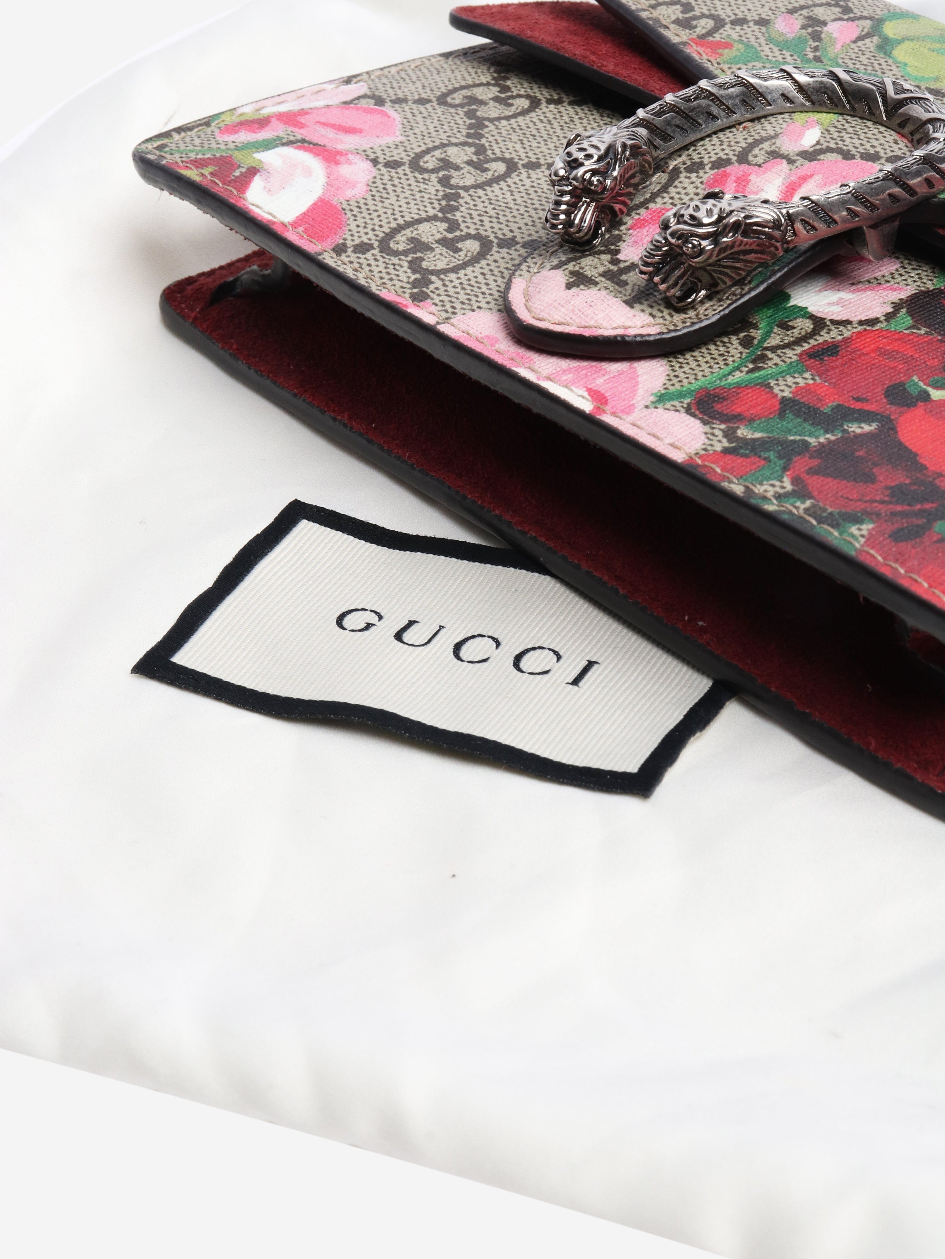 Burgundy mini GG Supreme Dionysus crossbody bag Handbags Gucci 