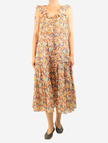 Multicolour floral midi dress - size UK 16 Dresses Veronica Beard 